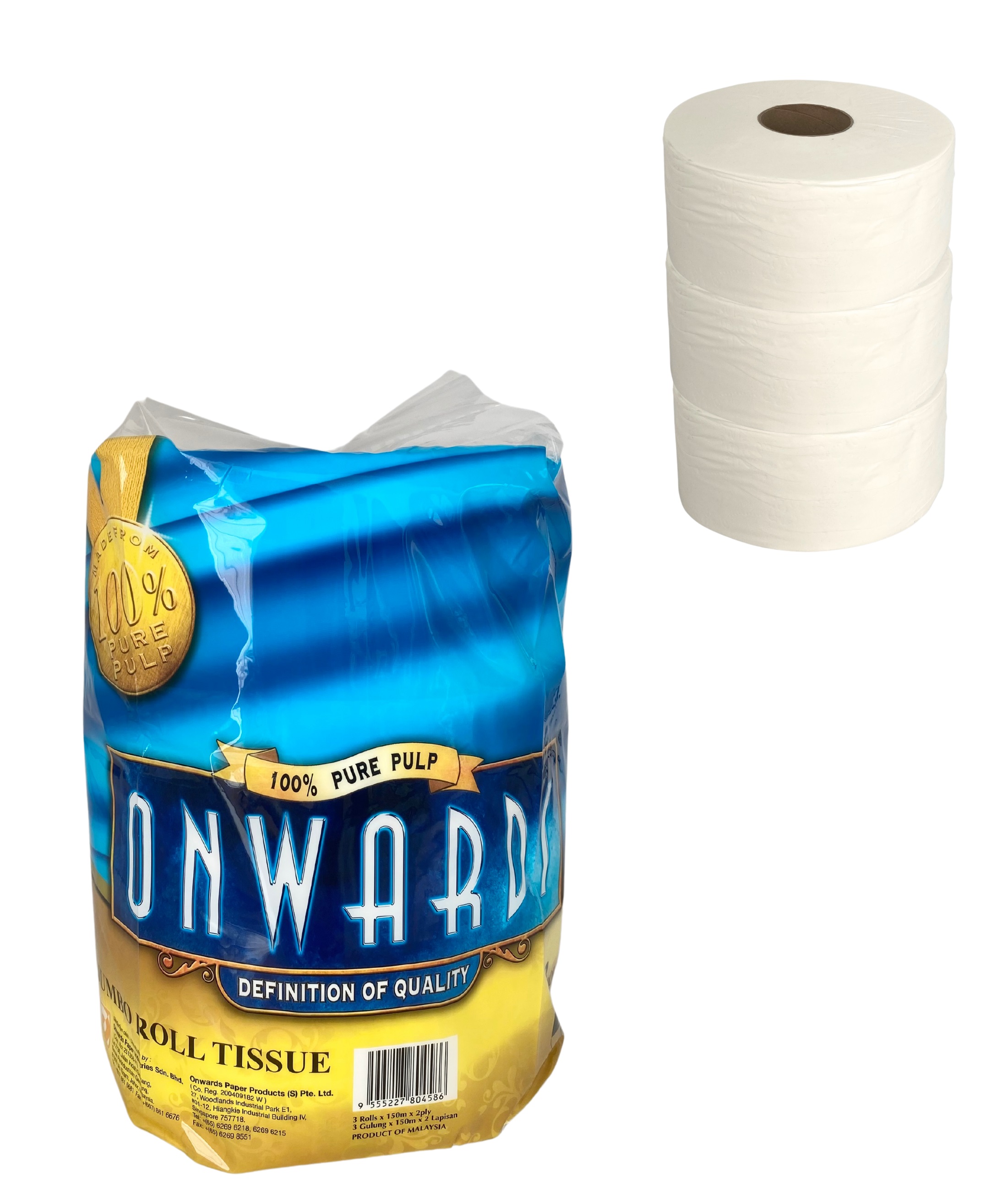 Onwards - Jumbo Roll Tissue 3 Rolls x 150 meter